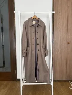 ウール混紡 ブラウン ロングコート