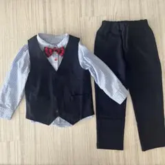 フォーマルセット 110cm ネイビー 蝶ネクタイ付き