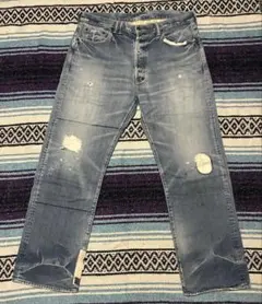【ANACHRONORM BAL】デニムパンツ リメイク ダメージ加工 38のサムネイル