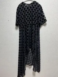 ZARA WOMAN ブラックドット柄シアーワンピース