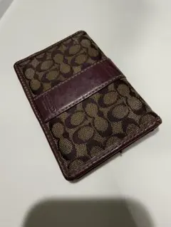 COACH パスケース パープル