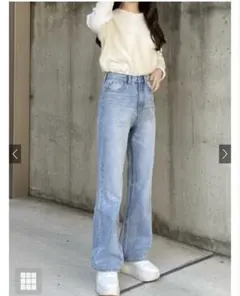 グレイル ワイドセミフレアデニムパンツ[cu136]