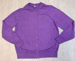 【断捨離中】 UNIQLO ユニクロ　パープル カーディガン XLサイズ　紫