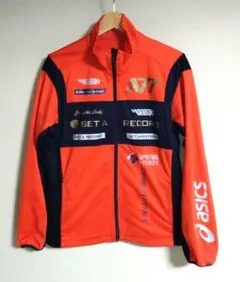ASICS　メンズ　ジャージ上　トラックジャケット　オレンジ　L