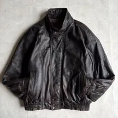 90s vintage 本革レザージャケット ブラウン LL パキスタン製のサムネイル