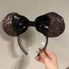 ディズニー　スパンコール カチューシャ　ミニー