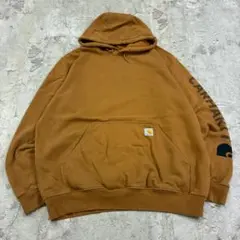 carhartt　パーカー　100822　L　ブラウン　無地　古着　スウェット