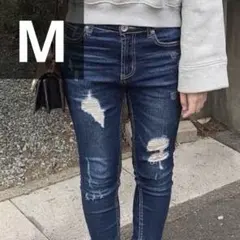 GRL バックヒップスリットデザインスキニーデニムパンツ M CU112b