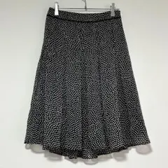 n0844【ニジュウサンク】日本製】シフォン裾 ドット柄スカート Aライン