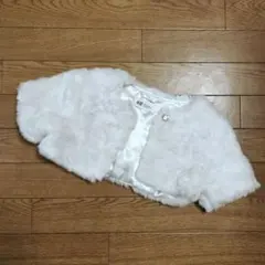 H&M ホワイトファー　ボレロ US 3-4Y