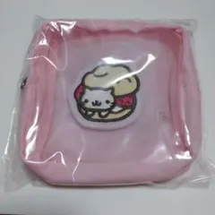 サンエックスユニバース C賞 メッシュ刺繍ポーチ にゃんにゃんにゃんこ 1点