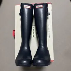 HUNTER ネイビー 長靴　24〜24.5cm UK5