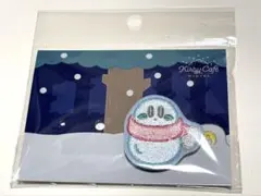 カービィカフェ WINTER 刺繍バッジ 雪だるま 刺繍ブローチ カービィのみのサムネイル