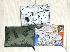 新品　スヌーピー　SNOOPY 折りたたみ　大容量エコバッグ　3個セット