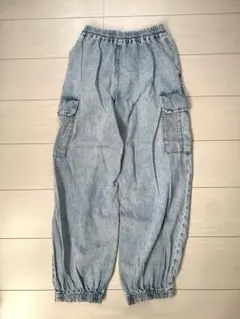 GU デニムカーゴジョガーパンツ　キッズ M 150