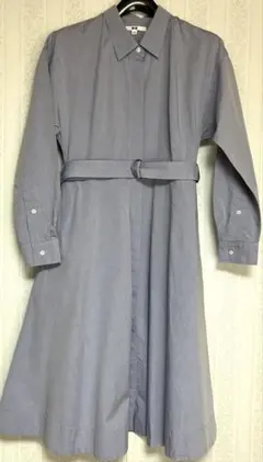 【UNIQLO☆ユニクロ】【レディースシャツワンピース】【ベルト付き】【美品】