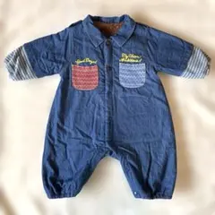 【古着/美品】】秋冬用デニムロンパース