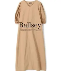 Ballsey トゥモローランド ストレッチラチネ パフスリーブワンピースMのサムネイル
