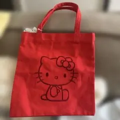 【新品】刺繍ミニトート　ハローキティ