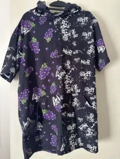 NieR 総柄切替半袖 ツートンパーカー