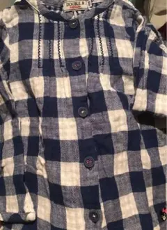 ミキハウスダブルB  男女兼用　ミキハウス長袖シャツブラウス　くまちゃん入り