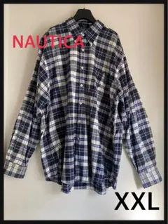 【NAUTICA】ノーティカ XXL シャツ チェックシャツ 古着オーバーサイズ