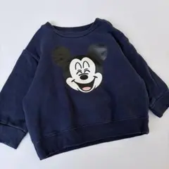【ミッキー/ディズニー】 トレーナー ネイビー 80cm