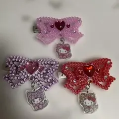 シークレットヘアクリップ（サンリオ ギャルネコ）　3つセット