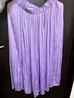 お値下げ！新品！美品！anyFAM パープル プリーツスカート