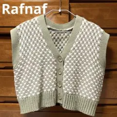 しまむら Rafnaf オリーブグリーン Vネック ニットベスト