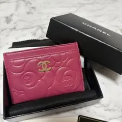 CHANEL シャネル カメリア 長財布 ラウンドファスナー 赤 レッド