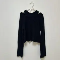 EMODA美品✨オフショルダー ブラック ニット セーター