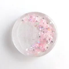 ヘアゴム レジン ピンクシェル 656