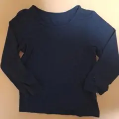 GU スタイルヒート ブラック長袖アンダーシャツ 110cm