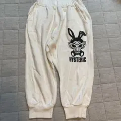 ヒスミニ　白　スウェットパンツ
