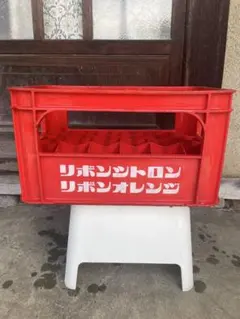 サッポロ　リボンオレンジ 赤 ビールケース　小サイズ　レア　昭和レトロのサムネイル