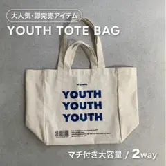 新品✧最安 YOUTHトート 大容量 キャンバスバッグ 肩掛け ショルダー