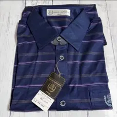 新品✨️GRAND MONARCH mizuno ポロシャツ ネイビー 光沢 L