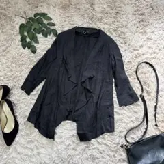 7066✾インタビュー✾リネンジャケット【11】ブラック/薄手/ナチュラル/麻