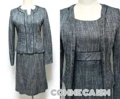コムサイズム■ツイードスーツセット　セットアップ/卒業園/入学園式　ママスーツ