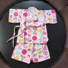 花柄水玉金魚甚平 80サイズ