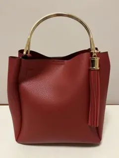【 美品 】ハンドバッグ 赤色
