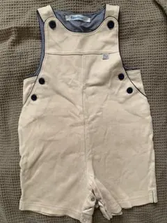 familiar ファミリア　ベージュ オーバーオールロンパース　90cm