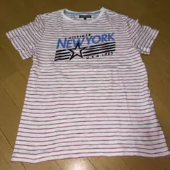 【フォロー割実施中】トミーヒルフィガー ボーダー Tシャツ 160cm 白 赤のサムネイル