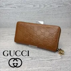 08 美品 GUCCI シマ ラウンドファスナー 長財布 希少 xm3 - メルカリ