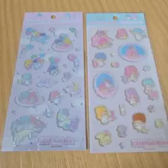 新品　Little Twin Stars キラぷくシール 2枚セット★キキララ・