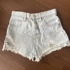 ダメージ　ショートデニム　WEGO Sサイズ