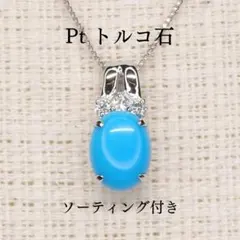 モッツァレラ　Pt950　トルコ石　ペンダントトップ モッツァレラ様専用 Pt950 トルコ石 ペンダントトップ - メルカリ