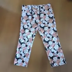 ユニクロ　花柄 カジュアルパンツ ウエストゴム