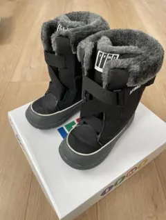 IFME ブラックブーツ ファー付き 18.0cm